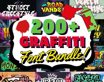 Graffiti Font, Graffiti Font SVG, Graffiti Svg, Street Font, Font Bundle SVG, TTF, Graffiti, Fonts Bundle, Graffiti Wall Art, Font Svg