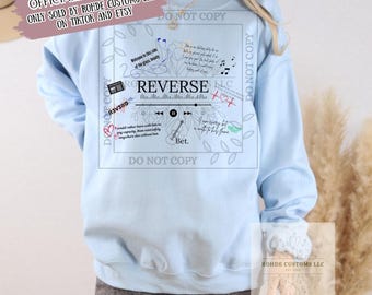 OFFICIALLY LICENSED Bittersweet Symphony Reverse quotes Sweatshirt