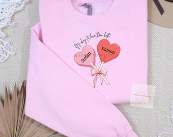 Vampire Diaries candy sucker valentines sweatshirt