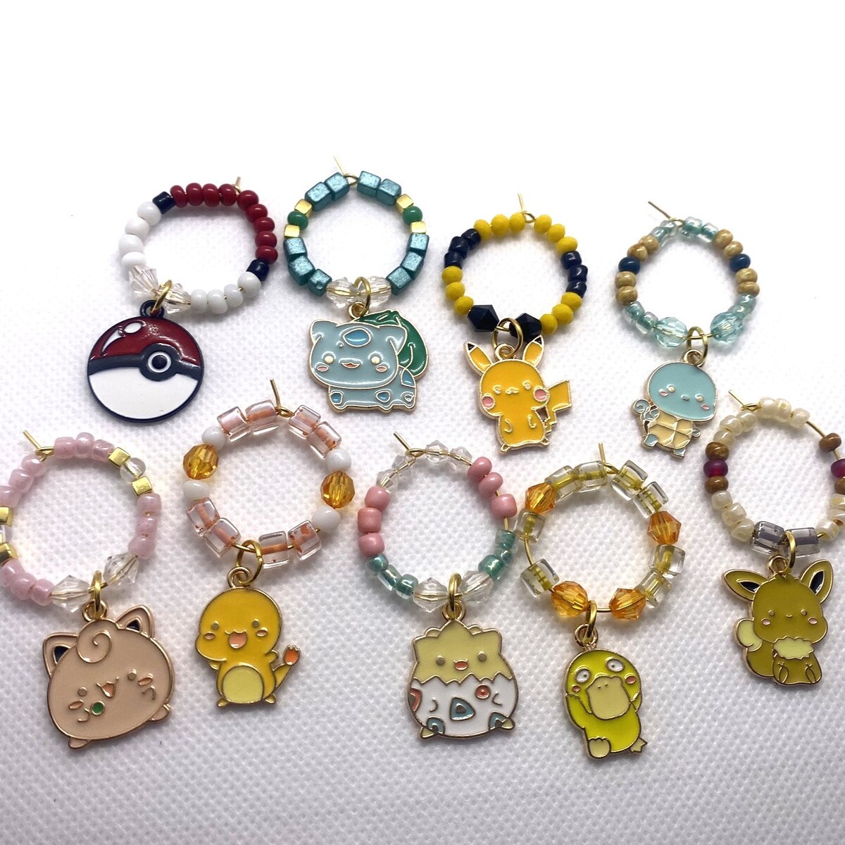 Pokémon Wine Glass Charms, 9 (Set C)