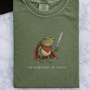 Unhinged Engineer t-shirt funny engineers gift Tshirt gag gift for civil engineer UNISEX comfort colors customs shirt trendy unhinged frog