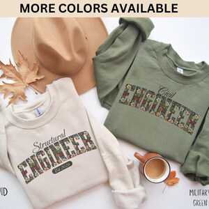 custom grad sweater gifts for women engineer class of 2026 shirt female engineers personalized sweatshirt for civil engineering graduation