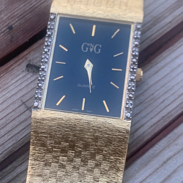 1980s Fancy Dress Tank Watch - Barely worn, new battery, runs & keeps time. GnG was the last house label for Montgomery Ward. Excellent cond