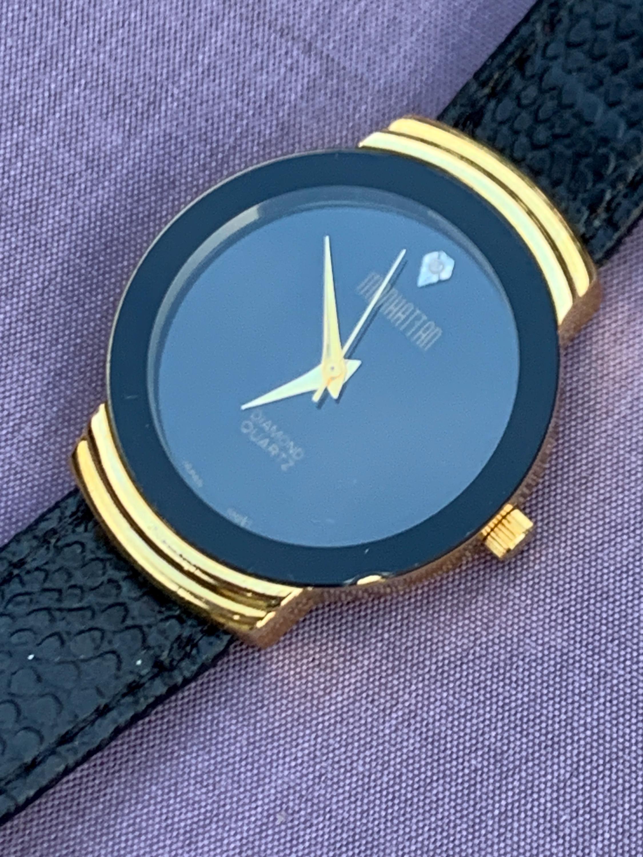 Manhattan 'diamond' Quartz Museum Watch. Fancy Lugs, Great