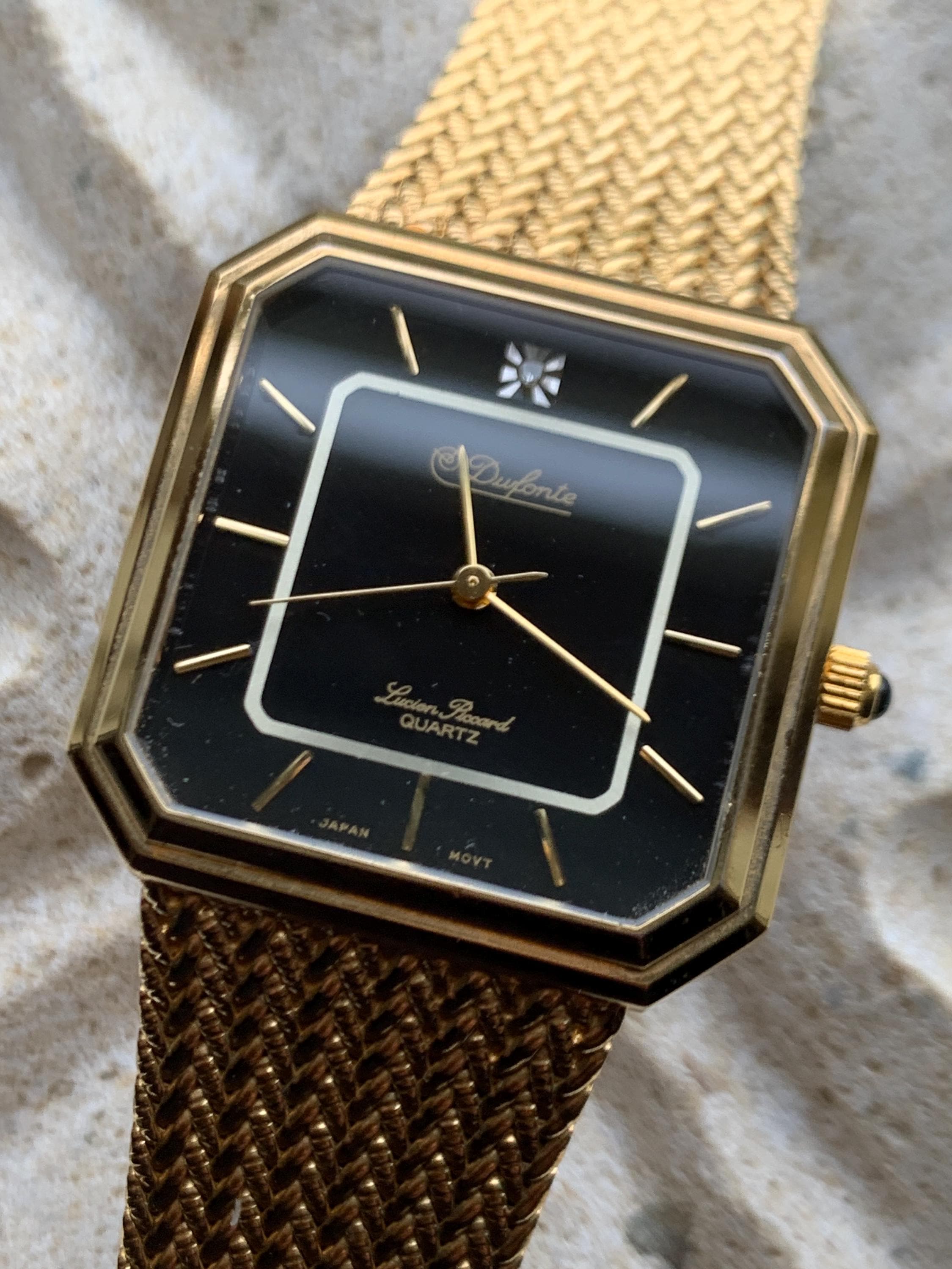 Dufonte Lucien Piccard Two Tone Quartz Watch Date Fluted  display picture 1
