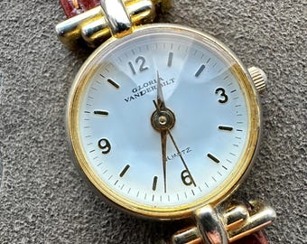 Gloria Vanderbilt Prism Watch - Excellent 00s w/Fancy Lugs and Prism Crystal:  New battery, Original Hadley Roma Leather strap. Lightly worn