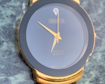 【非売品】アメリカンエキスプレス　天然大理石万華鏡 Manhattan 'diamond' Quartz Museum Watch. Fancy Lugs, Great