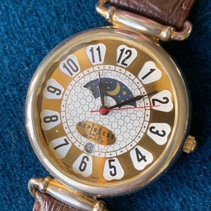 Montre Vintage LA Express LAX 8191 PC21 - Cadran élégant, Bracelet Marron - Occasion, Style Rétro Authentique