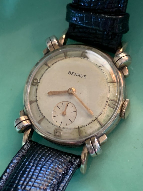 Vintage Fancy Knotted Lugs Benrus Watch 10K Rolled
