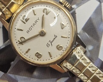 Vintage Dainty 1960\'s Vulcain 17 Jewels
Mechanical 10K Gold Filled Ladies
Watch Vintage NOS 1960 main image 4