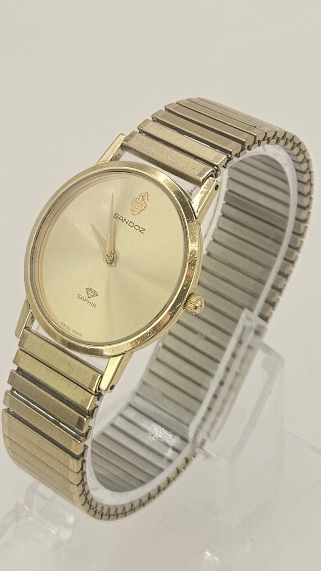 Sandoz Saphir Reloj Sandoz Dorado Hermoso Reloj Sandoz Saphir De