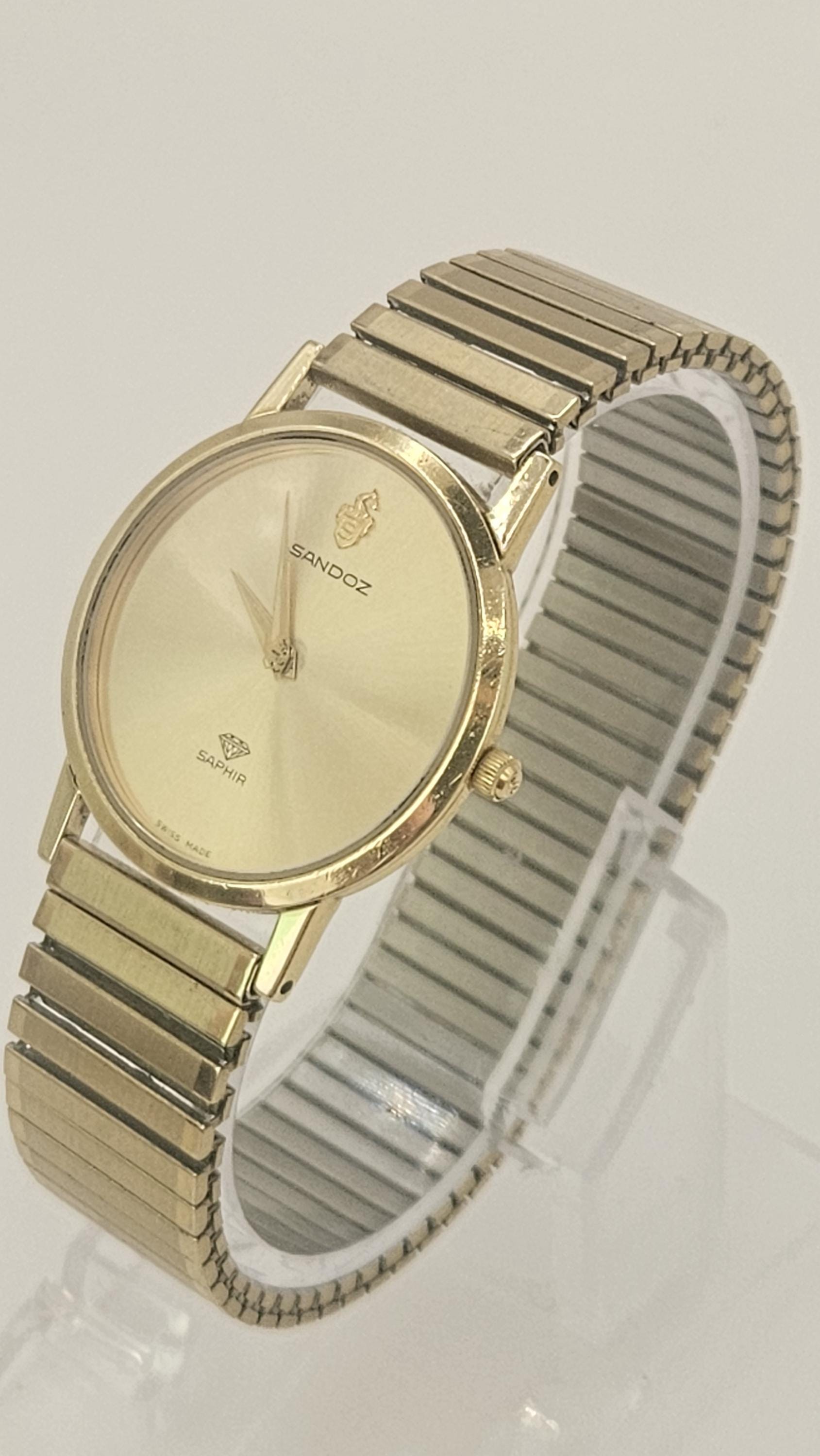 Hermoso reloj Sandoz Saphir de los años 90 para hombre, en tono
