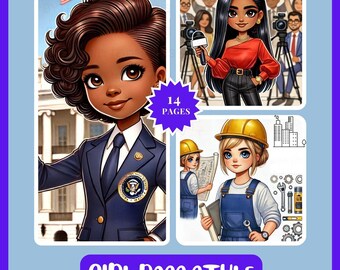 Girl Boss Career Coloring Book: Empowering Kids Activity (PDF)