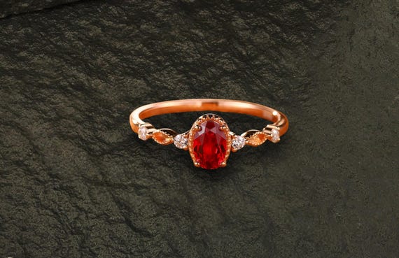 Vintage style versatile ruby ring - image 1