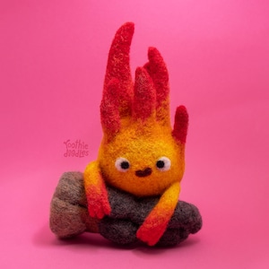 Calcifer | Needle Felted Sculpture