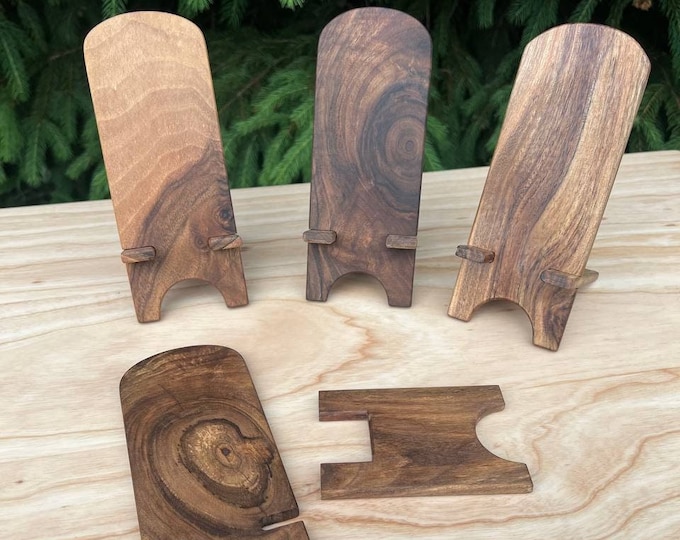 Walnut phone stand, Christmas Gift, walnut phone holder, foldable, best gift