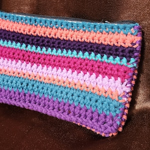 90s Stripes Handmade Makeup Bag