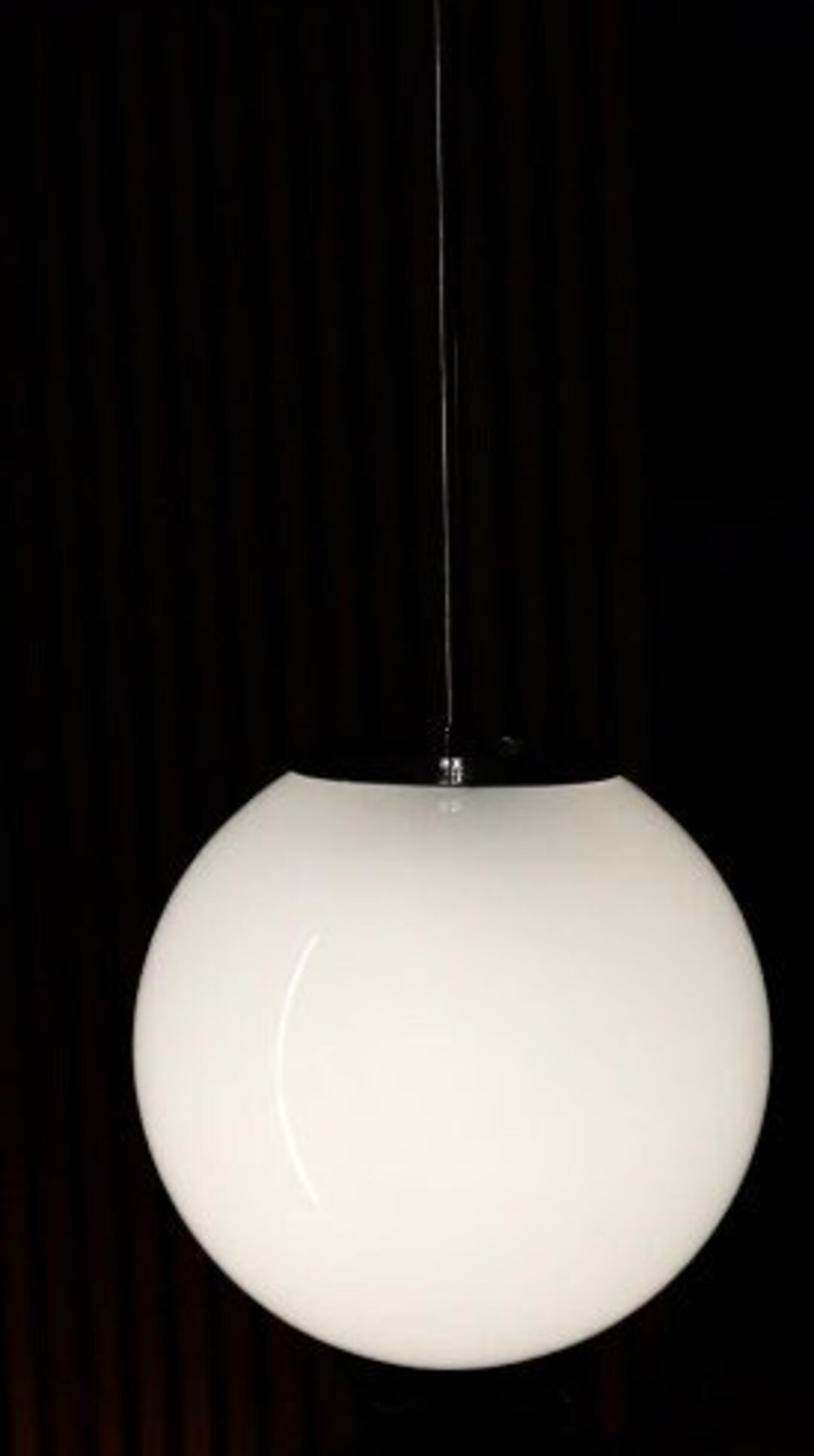 1930s Bauhaus Inspired White Ball Pendant Lamp Stained Etsy