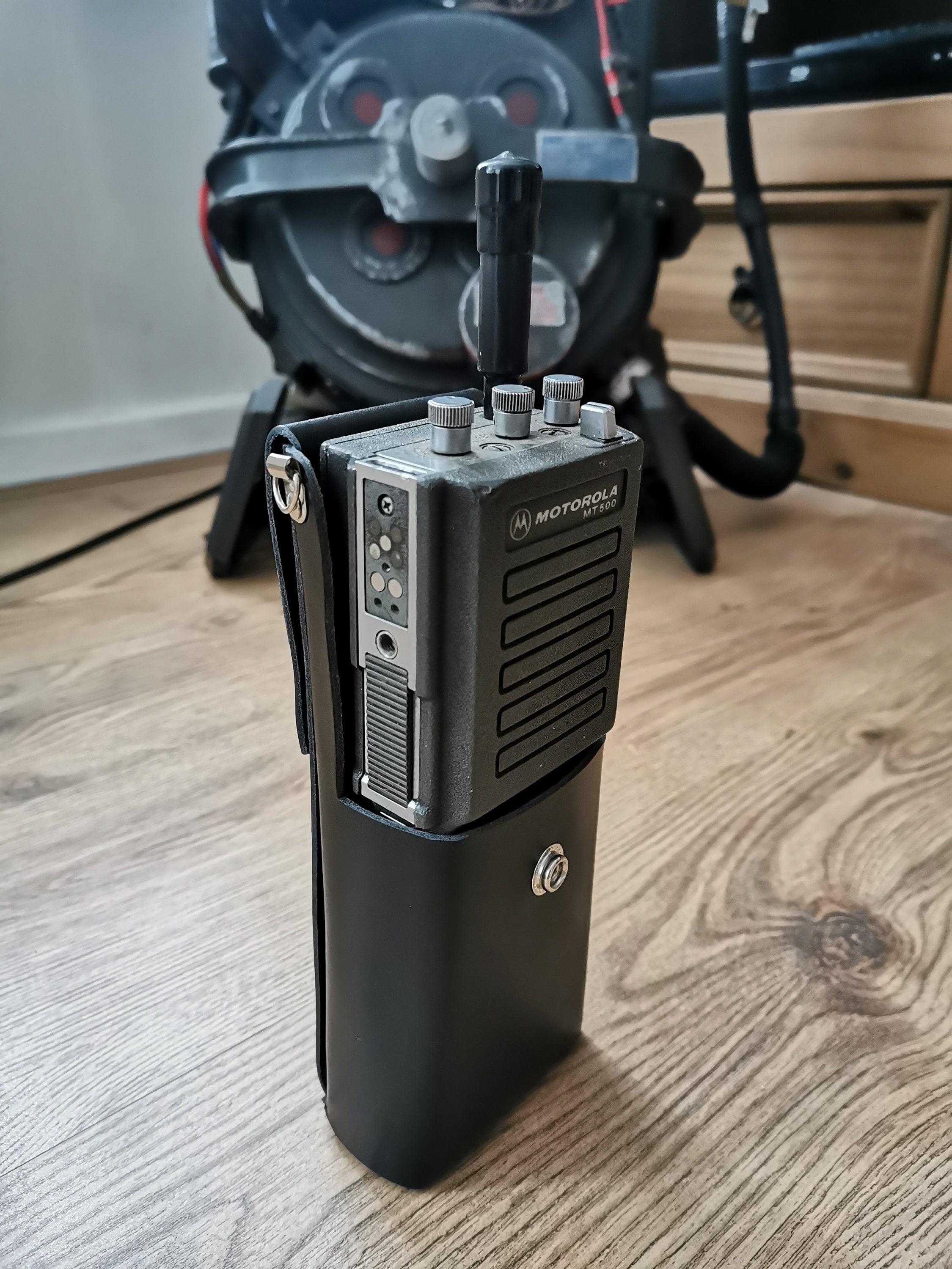 Ghostbusters Walkie Talkie Motorola MT500 Radio Leather Holster