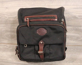 FILSON Utilatarian Brown Leather Accent Backpack distressed
