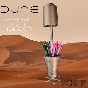 Rotating Moving Expanding Dune Sand Thumper Pen Holder Desk Accessory Home Decor