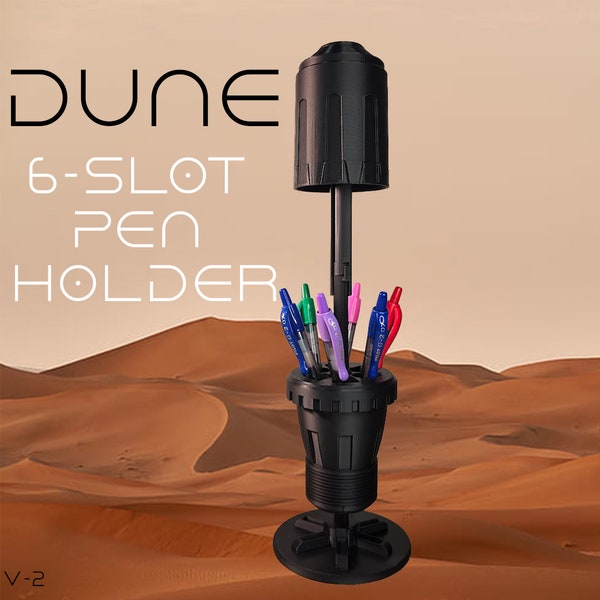 Rotating Moving Expanding Dune Sand Thumper Pen Holder Desk Accessory Home Decor