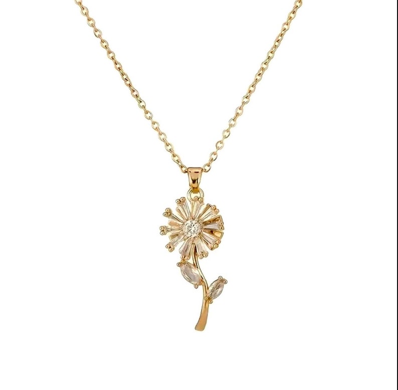 Spinning / Fidget Sunflower Necklace Etsy