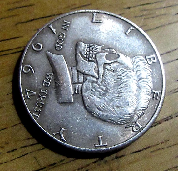 1964 Kennedy Skull Zombie Half Dollar Style Hobo Nickel Coin