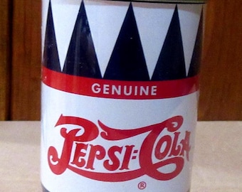 1950年代　ペプシ　ビンテージ缶。 1950年代のペプシコーラ缶レプリカ、コーントップソーダ、紙ラベル