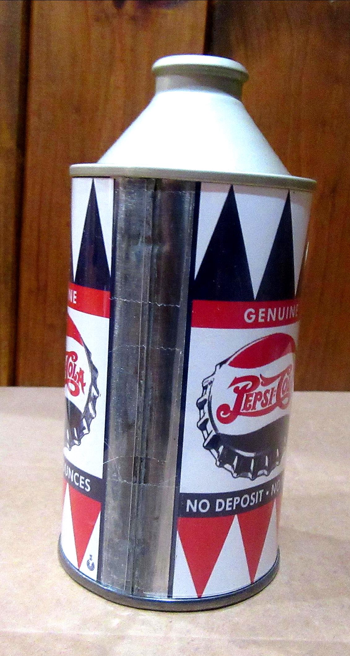 1950年代のペプシコーラ缶レプリカ、コーントップソーダ、紙ラベル