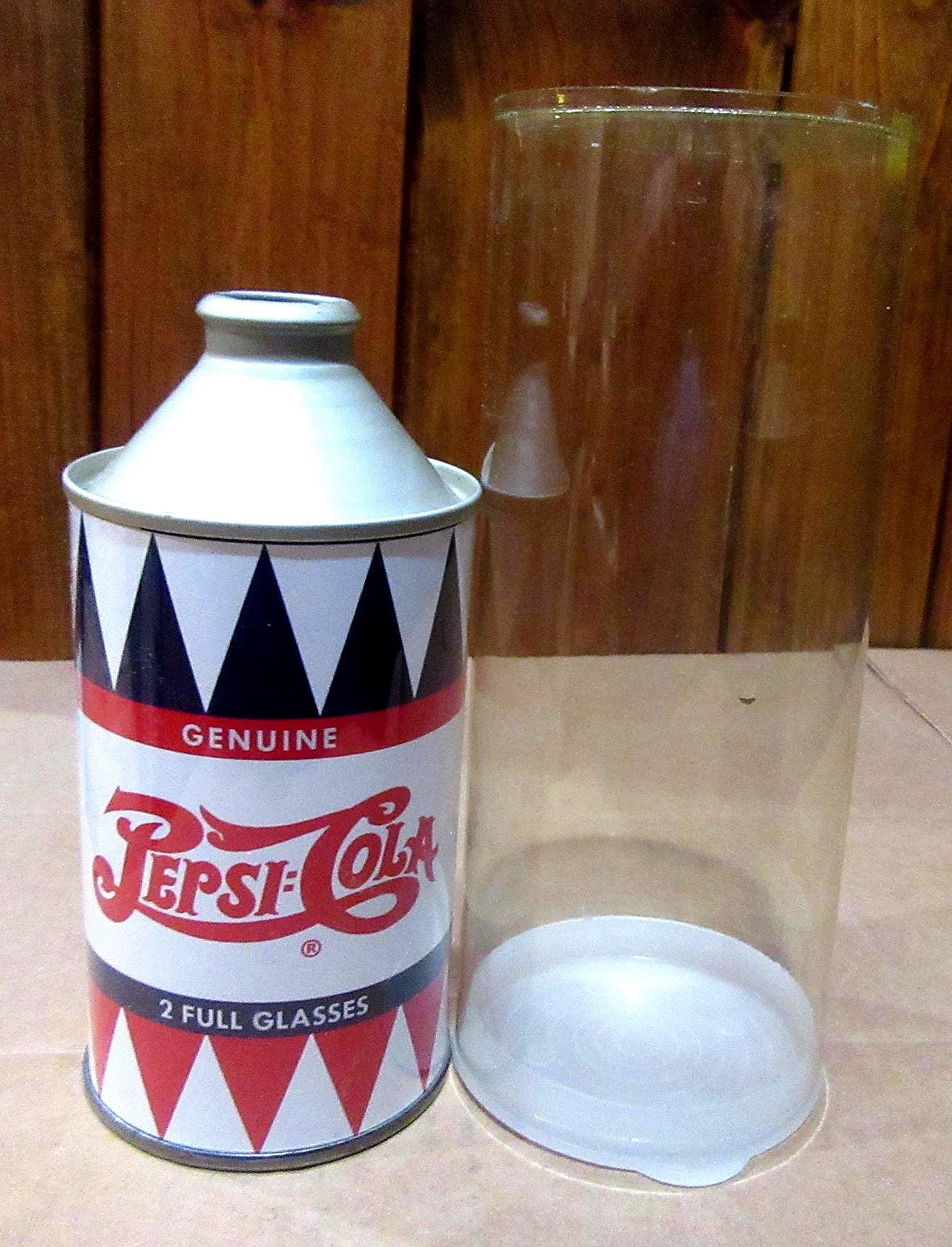 1950年代のペプシコーラ缶レプリカ、コーントップソーダ、紙ラベル