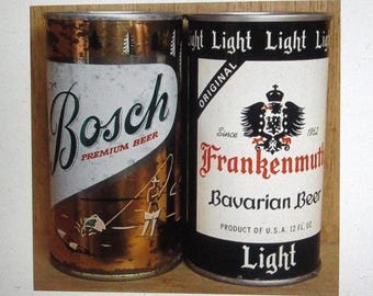 1960er Frankenmuth Bavarian Light Beer & Bosch Bierdosen-SetMichigan