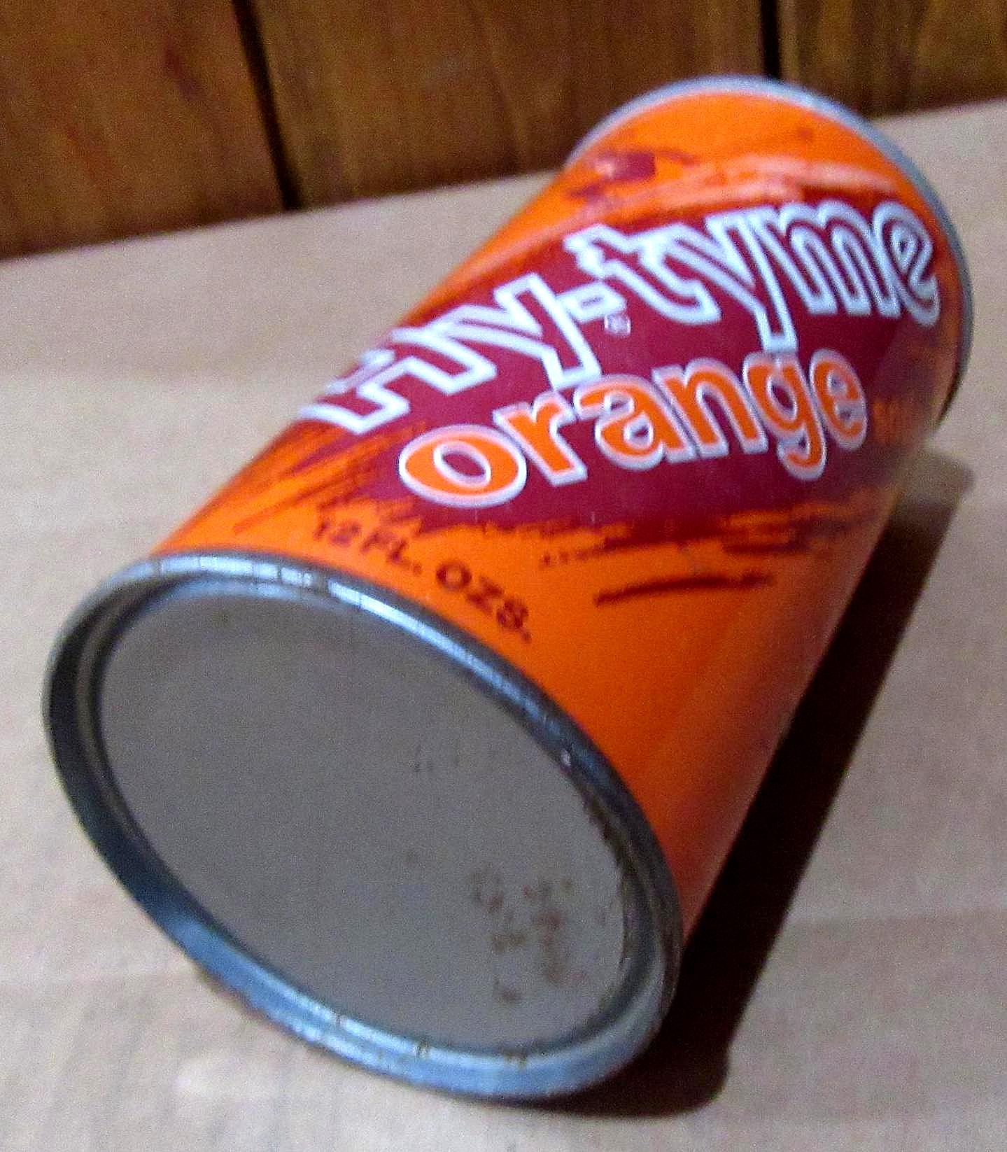 1970s Hy-tyme Orange Soda Can: Vintage Steel Pull Tab