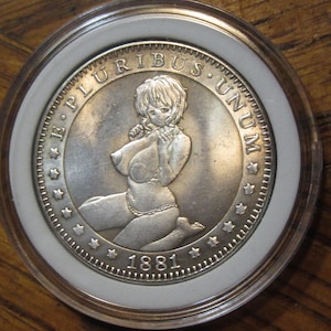Sexy Girl - 1881 US Morgan Dollar Style Münze - Hobo Nickel Münze - Sammler Münze