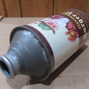 1940's Cincinnati Burger Brau Beer 12 FL OZ Straight Steel Cone Top beer can come with used plastic can keeper Replica/Novelty