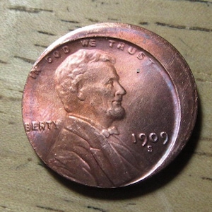 Error US 1909 S VDB Lincoln Penny Style Coin - Hobo Nickel Coin - Off Center Front and Back - Collectible Art Coin - Gift - Replica-Novelty