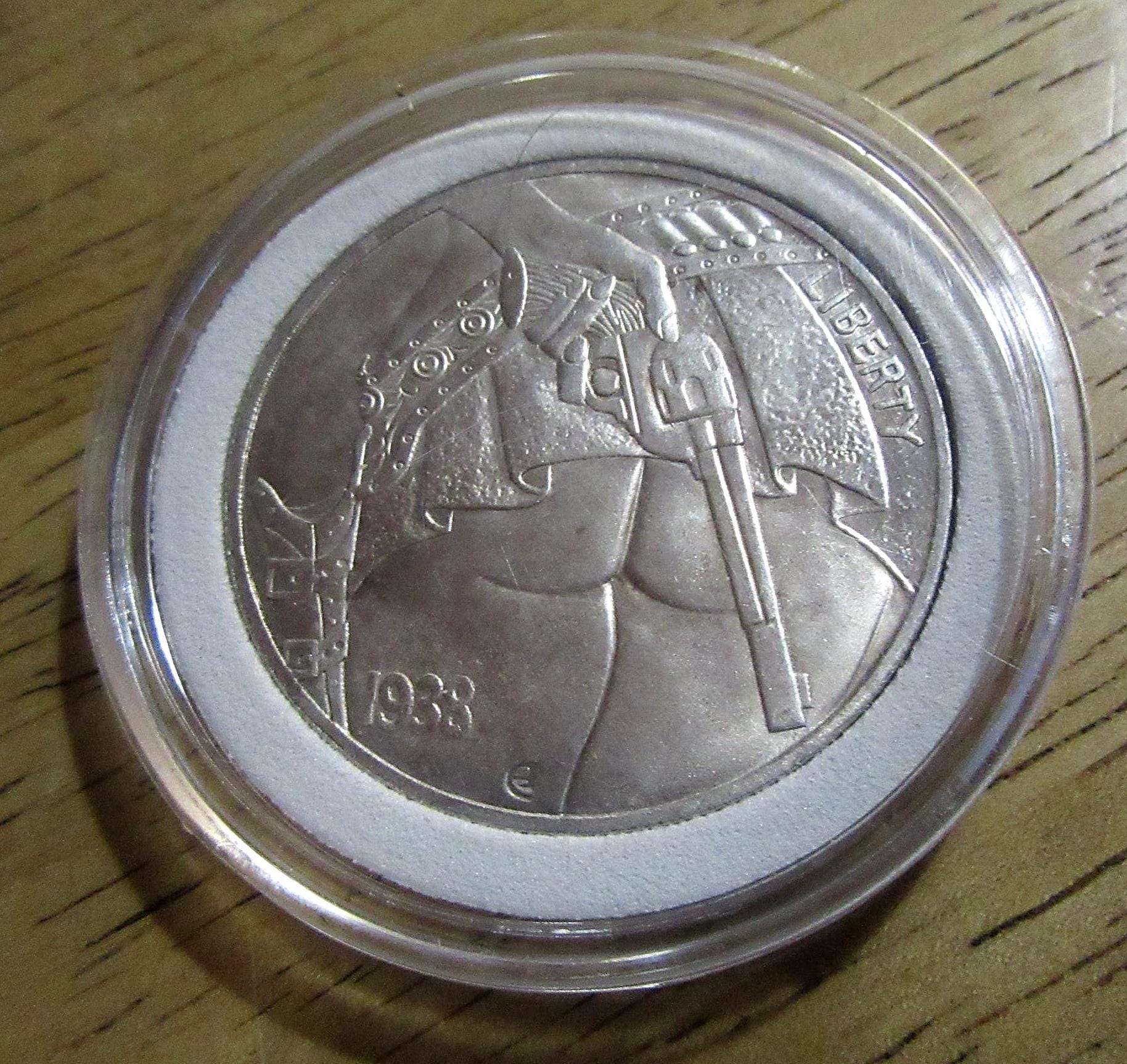 1938 Liberty Sexy Lady With A Gun - U.S. Morgan Dollar Style