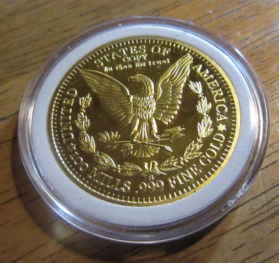 Pièce Commémorative Américaine Morgan Dollar – Réplique Eagle Hobo En Laiton Doré – Cadeau Original Pour Papa, Mari Ou Collectionneur