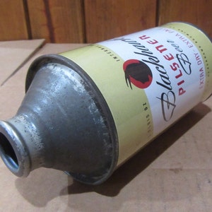 1940's Blackhawk Pilsener Beer 12 FL OZ Straight Steel Cone Top beer can come with used plastic can keeper Replica/Novelty