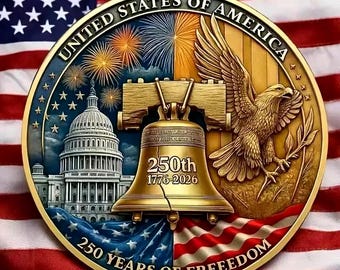 1776-2026, 250th Jubiläum USA Gedenk Challenge Hobo Nickel Münze