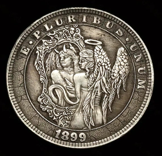 1899年 デビルハグエンジェル ホーボーニッケルコイン - 米国モルガン