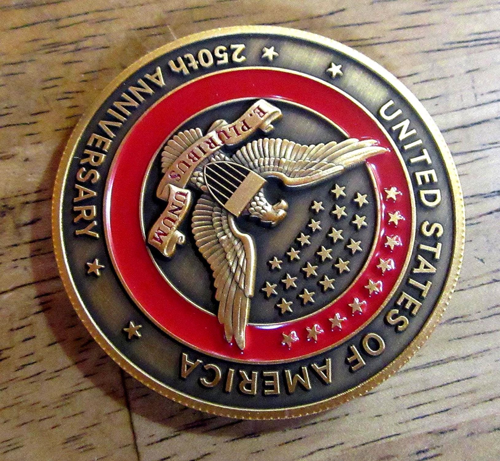 Moneta commemorativa del 250° anniversario – USA 1776-2026, 50 mm 3D in rilievo - Italia Moneta commemorativa del 250° anniversario – USA 1776-2026, 50 mm 3D in rilievo - Italia