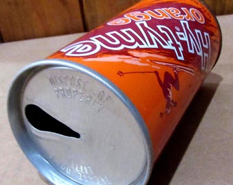 1970s Hy-tyme Orange Soda Can: Vintage Steel Pull Tab