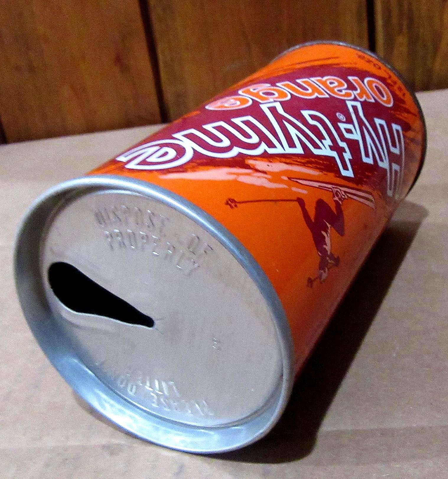 1970s Hy-tyme Orange Soda Can: Vintage Steel Pull Tab