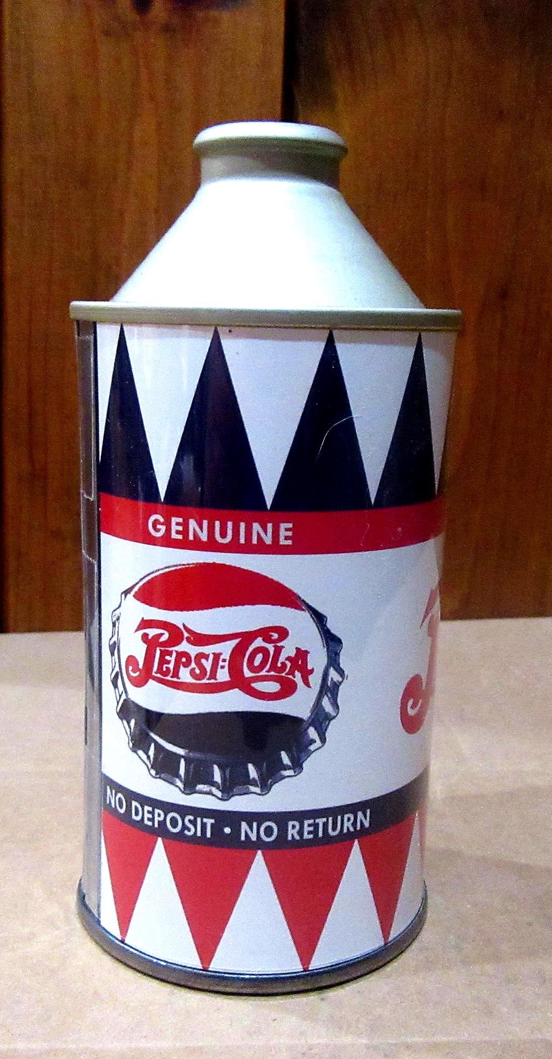 1950年代のペプシコーラ缶レプリカ、コーントップソーダ、紙ラベル