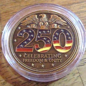 50 Stück 250-Jahre-Jubiläums-Gedenk-Challenge-Münzen - USA 1776-2026, 50 mm 3D Rahes Bild 10