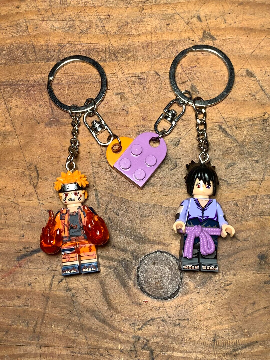 Naruto Schlüsselanhänger Sasuk Uchih inspiriert Anime Minifigur Set
