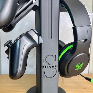 Personalized Controller & Headphone Stand: Gaming Organizer Tower