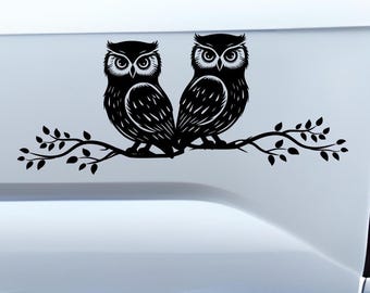 Owl Bird Nature Lover Car Decal: Auto Window Bumper Sticker Gift