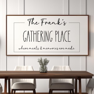 Custom Gathering Place Dining Room Vinyl Decal/Personalized Family Gather Kitchen Wall Decal/Wall Decals For Dining Room and Kitchen
